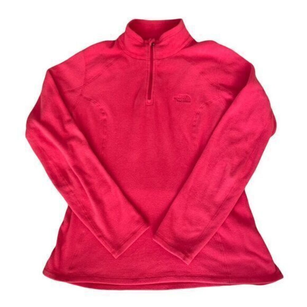 The North Face Polartec Pullover Fleece Quarter Zip Cozy Outdoor‎ Medium Pink